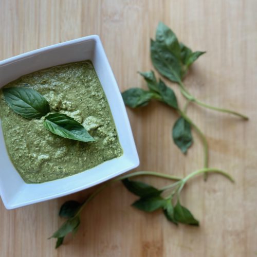 vegan cashew basil pesto
